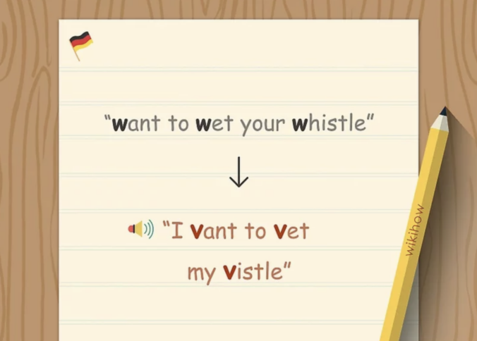 Quelle: https://www.wikihow.com/Do-a-German-Accent